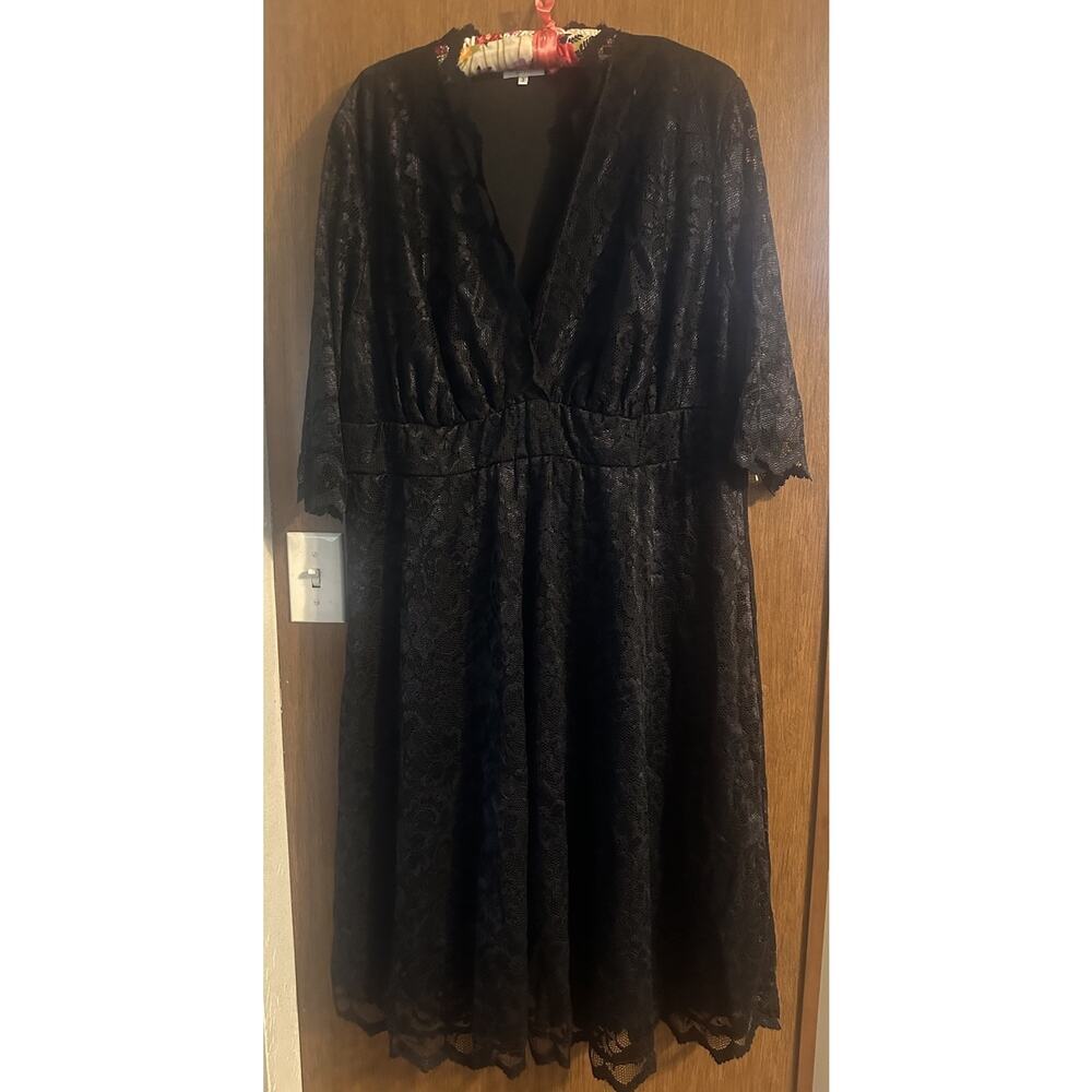 Kiyonna Mademoiselle lace cocktail dress sz 3x NWT whimsy goth special occasion